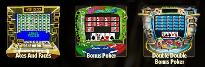 Play Video Poker and other casino games at Win A Day Casino!