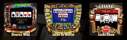 Play Video Poker and other casino games at Win A Day Casino!