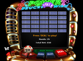 Play casino games such as Deuces Wild at WinADayCasino.eu!